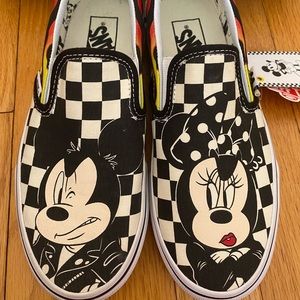 Rare Disney Mickey Minnie Mouse Slip On Vans Brand New With Tags Vintage